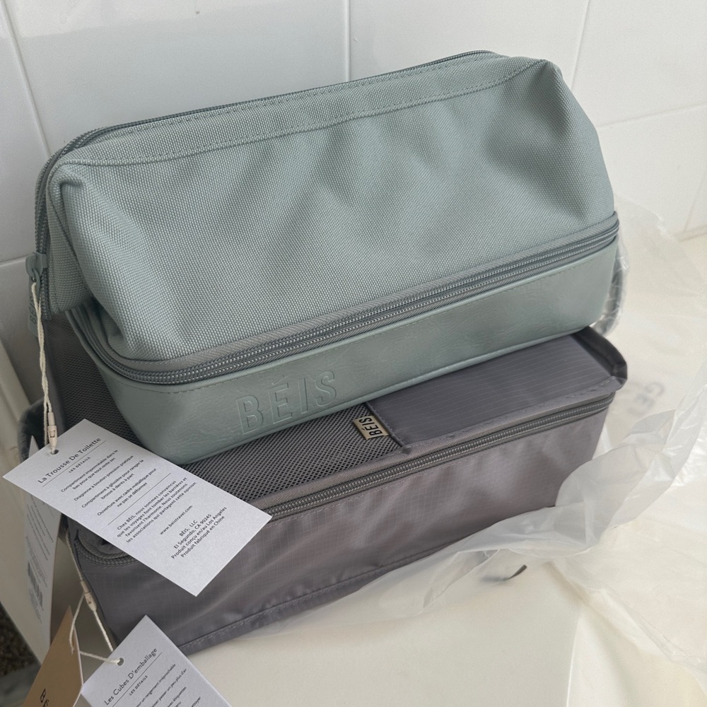 Beis packing cube and toiletry case 

$50 for both, or $30 each!